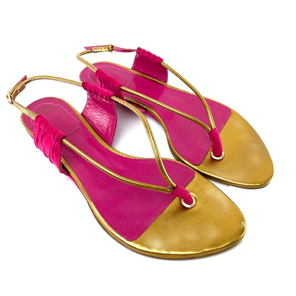 Dior Grecian Fuchsia Suede Sandals - Picture 5 of 12